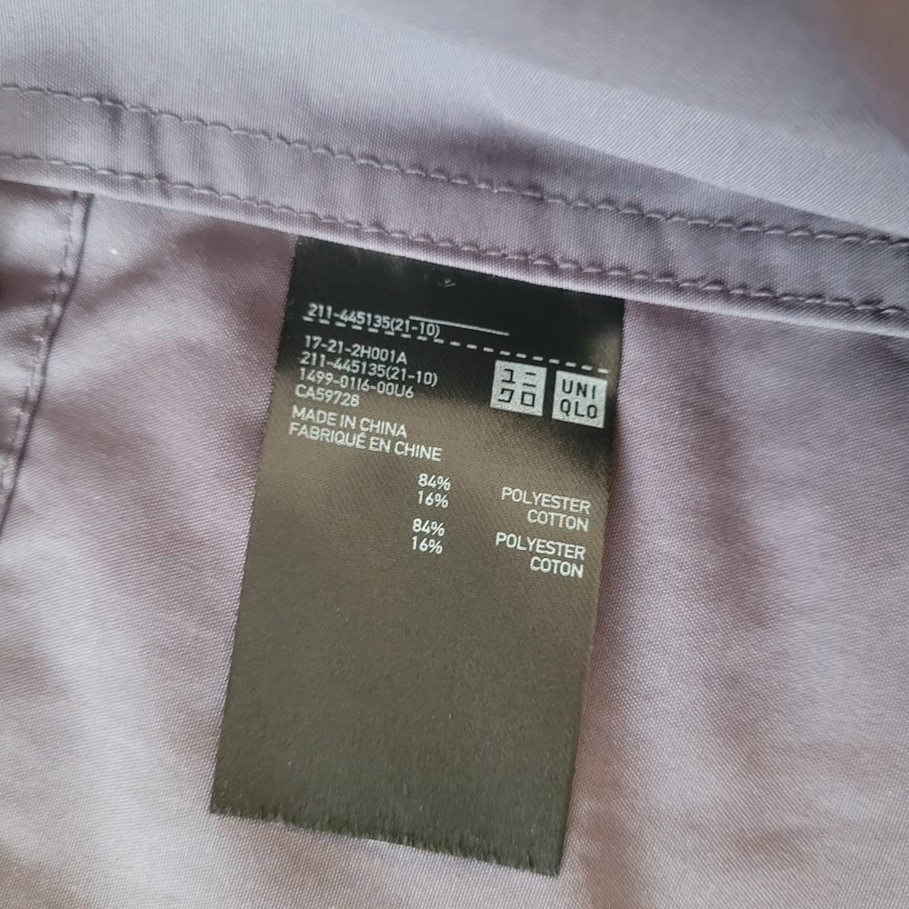 Uniqlo Cotton Blend Purple Eggplant Jacket Raincoat Parka Size S - Picture 6 of 9